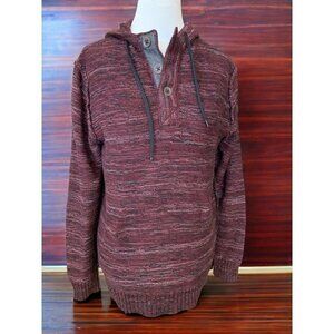 Outpost Makers burgundy oversized pullover hoodie sweater ladies Medium NEW